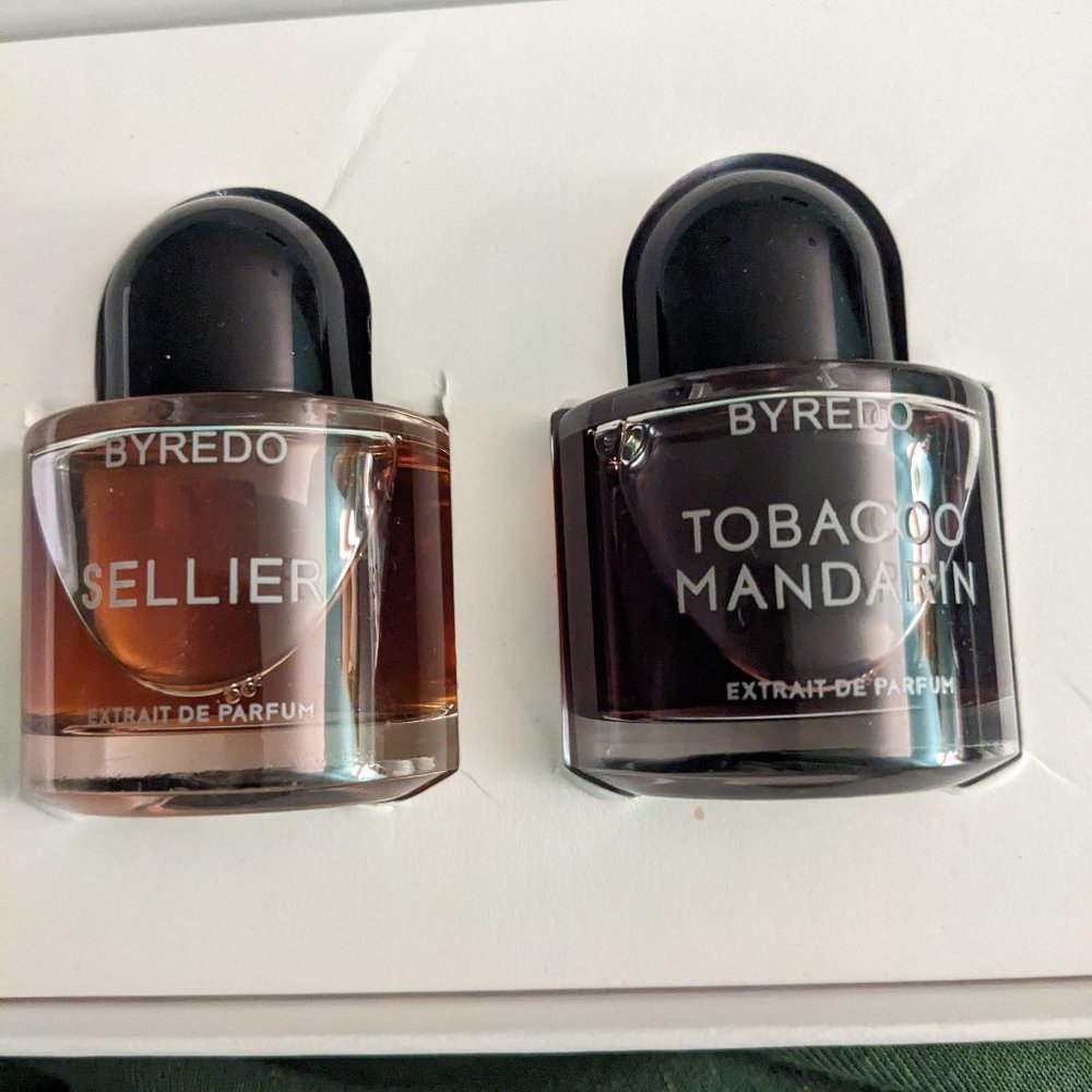 Byredo: SELLIER and TODACCO MANDARIN 30 ml each.